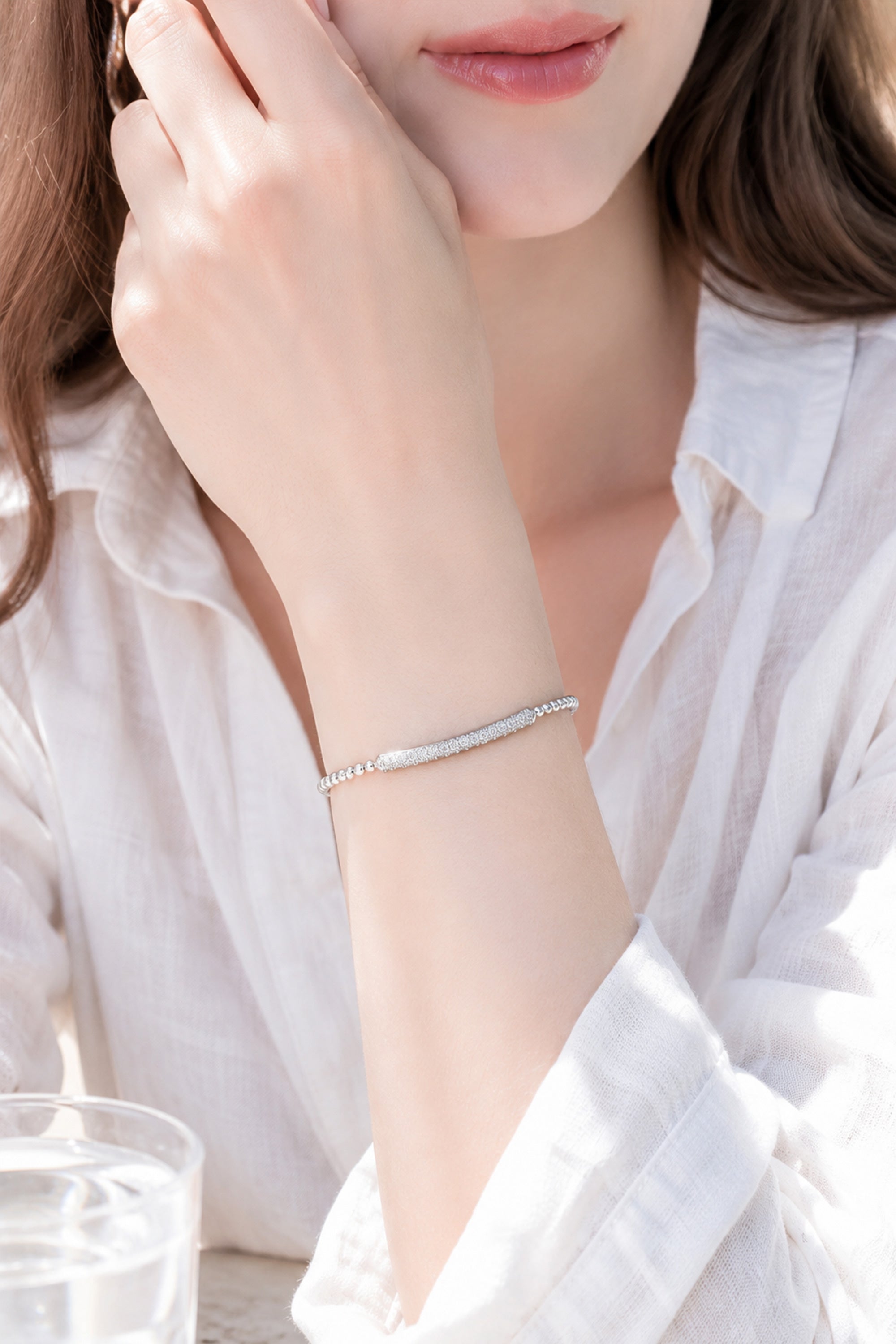Lume Bar Bracelet Silver