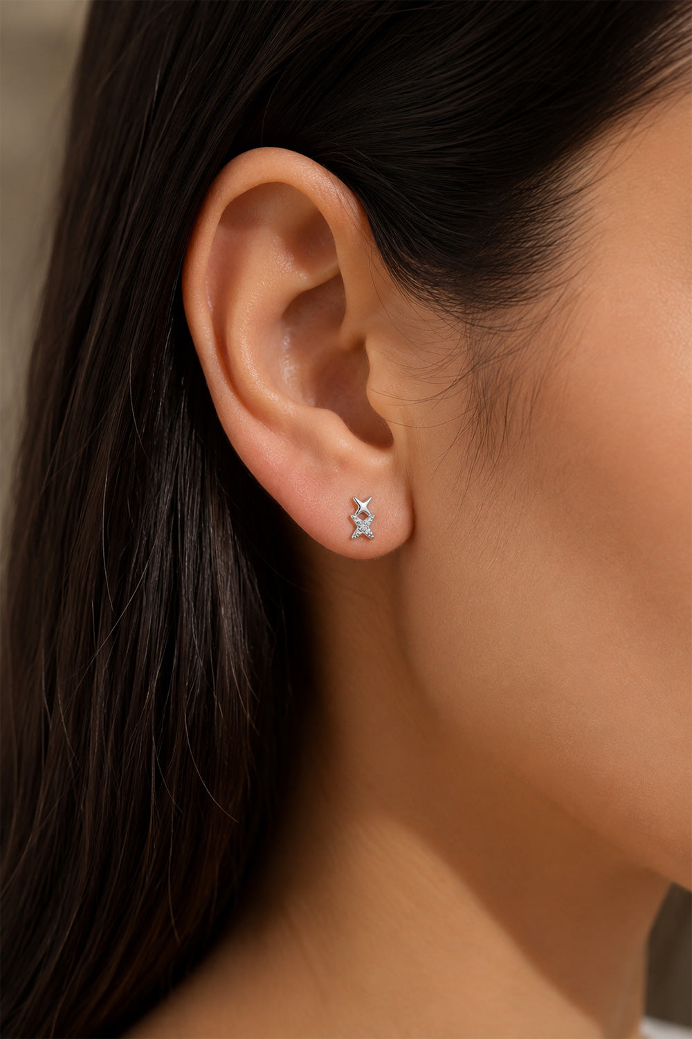 Binary Star Studs Silver
