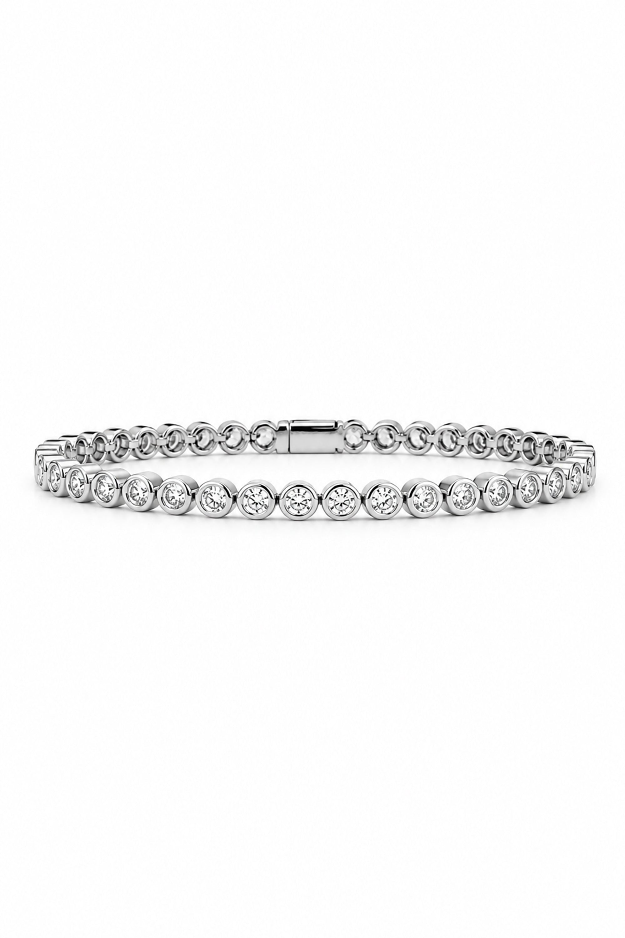 Circle Bezel Line Silver