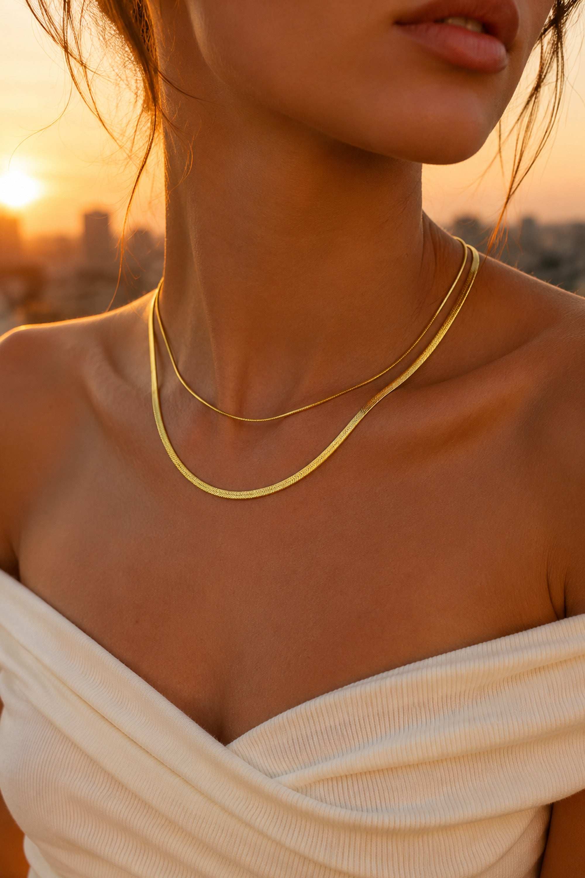 Dual Snake Chain Gold