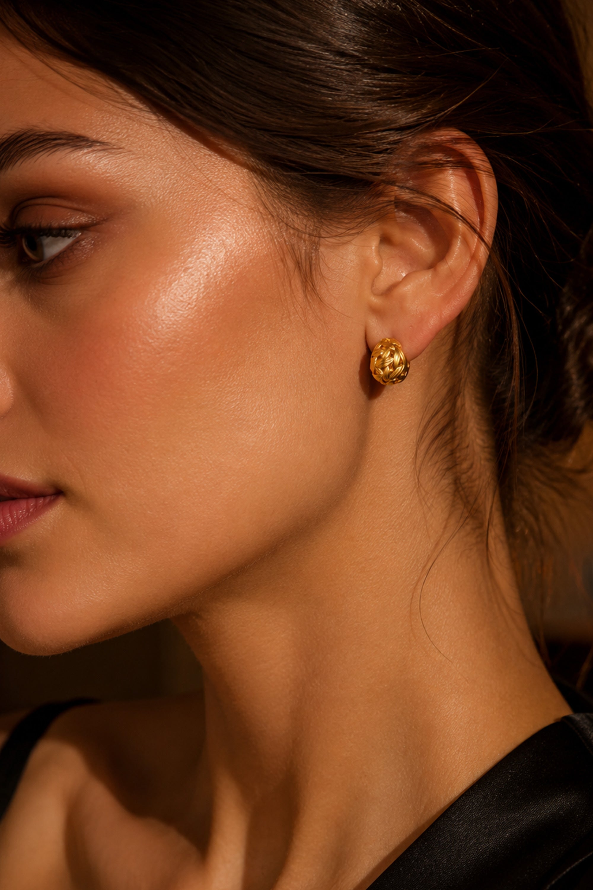 Woven Teardrop Studs Gold