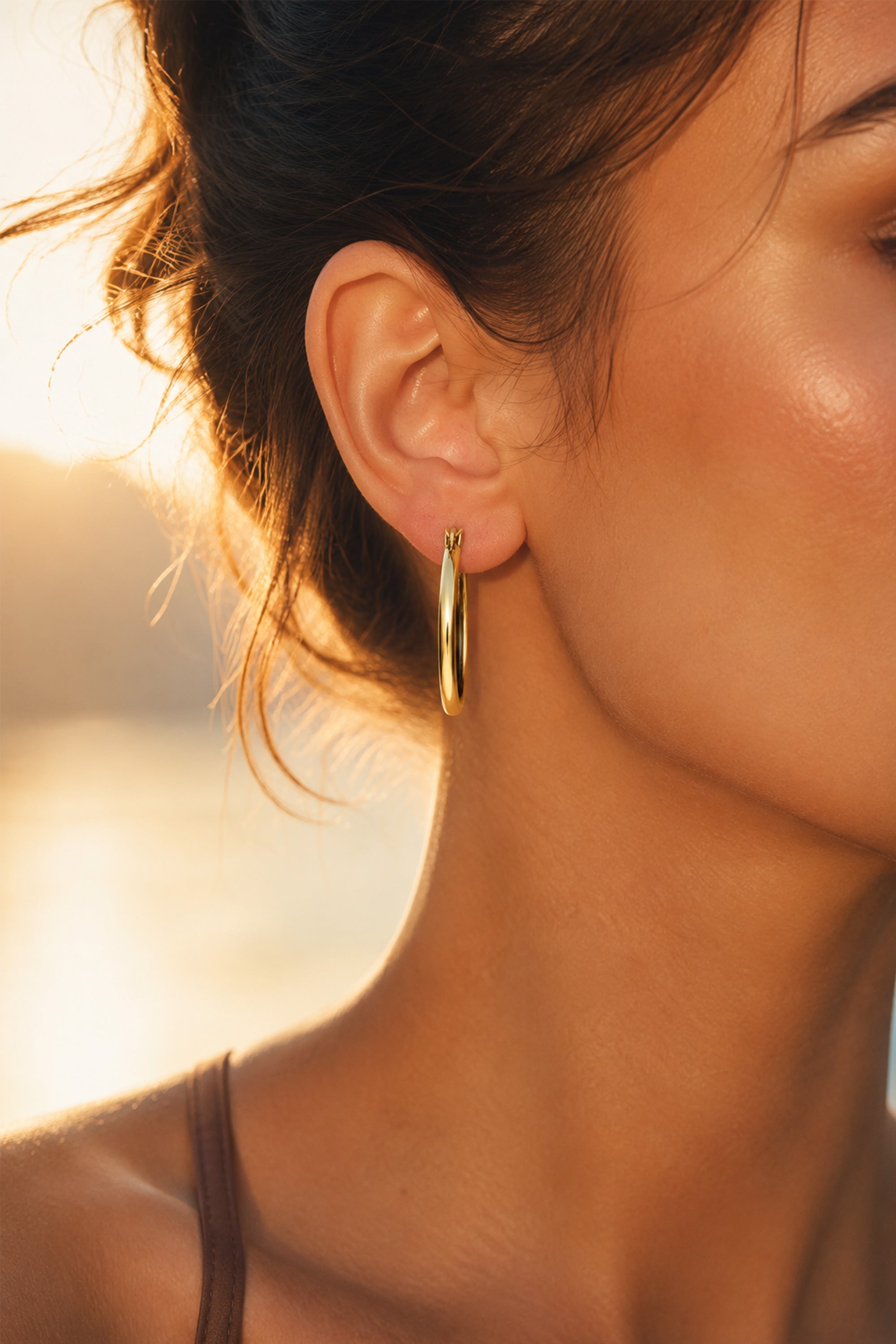 Smooth Minimal Hoops Gold