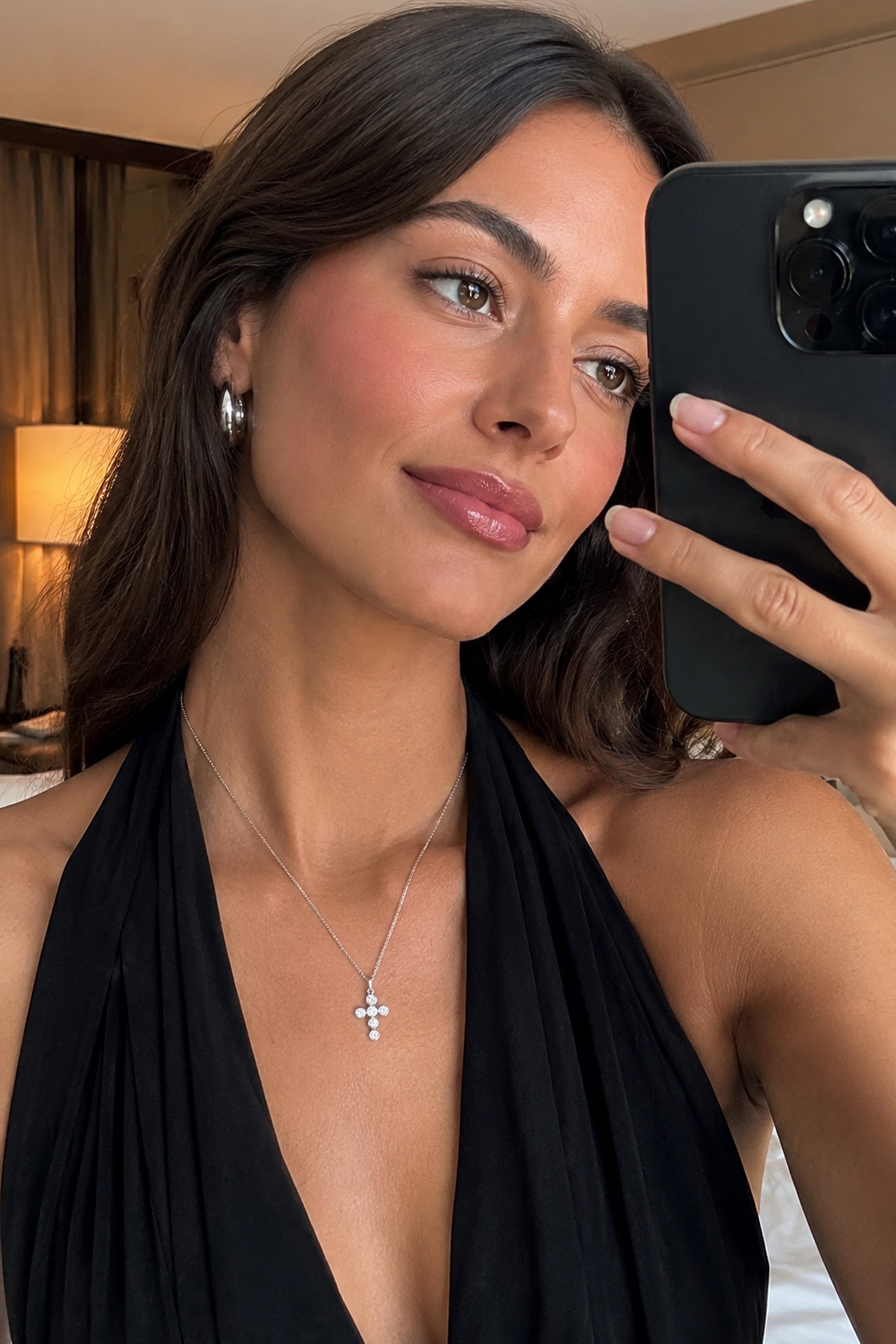 Flux Cross Necklace Silver