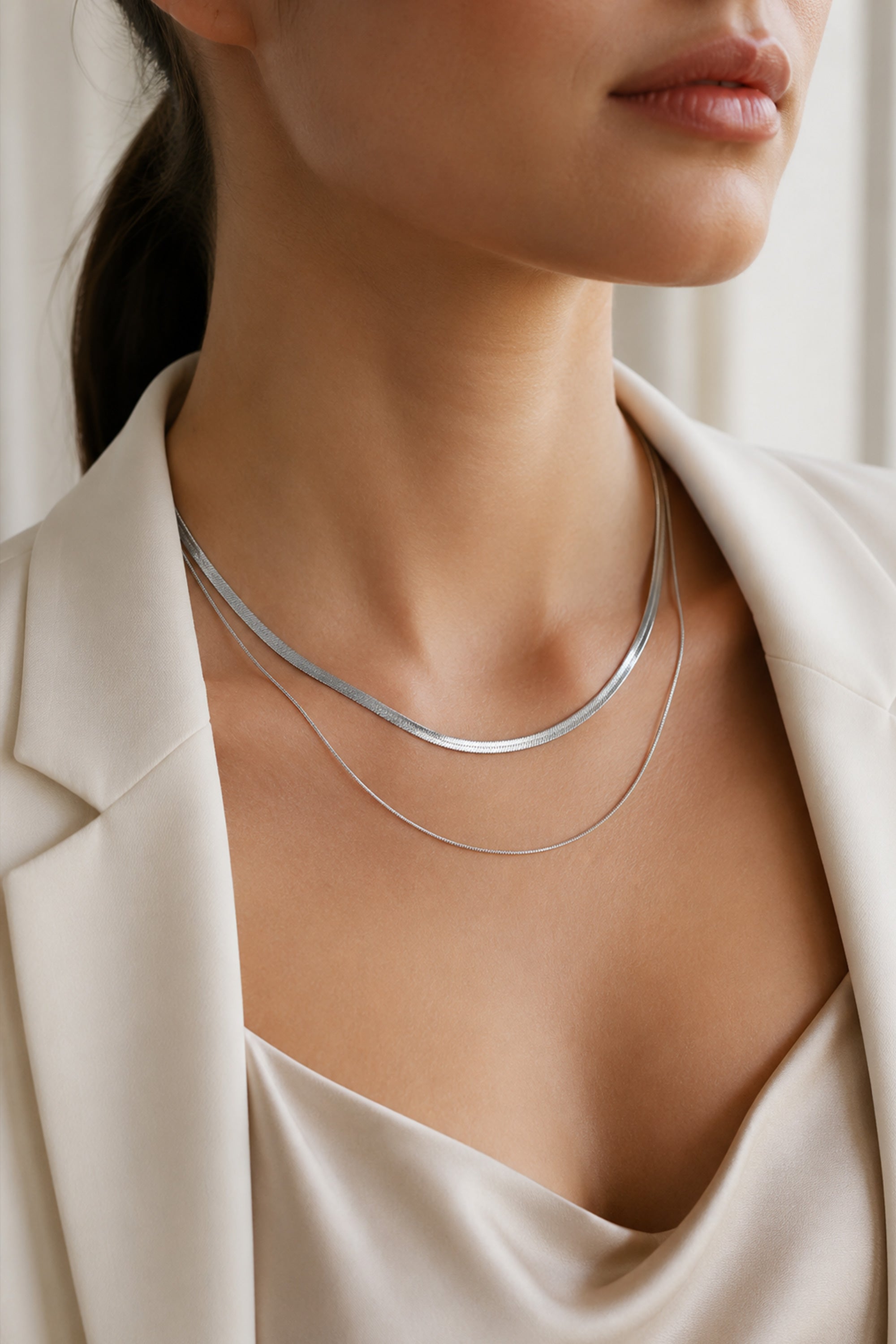 Dual Snake Chain Silver