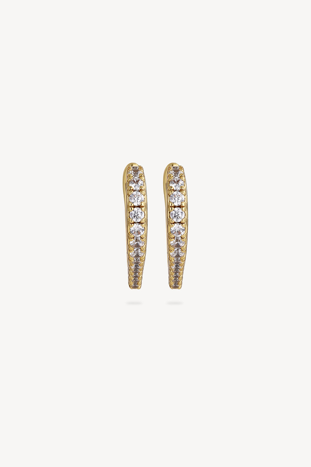 Lumiere Heart Huggie Earrings Gold