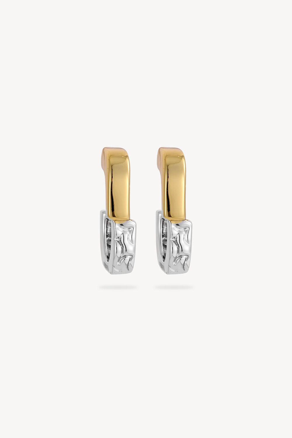 Contrast Hoop Earrings Silver
