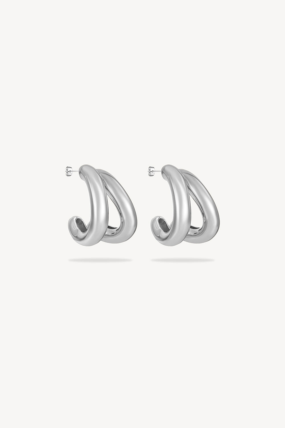 Double C Hoops Silver