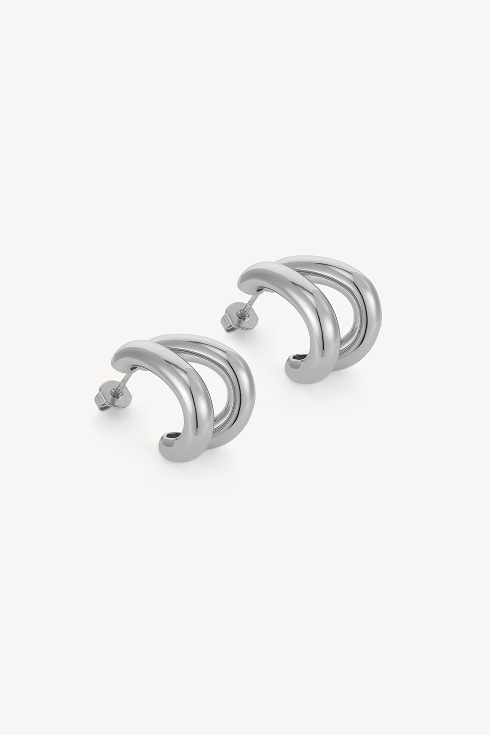 Double C Hoops Silver