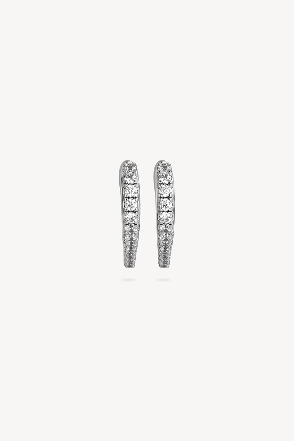 Lumiere Heart Huggie Earrings Silver
