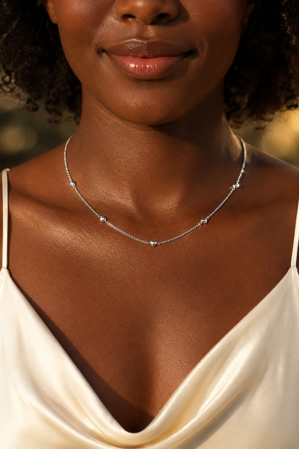 Heart Station Chain Silver