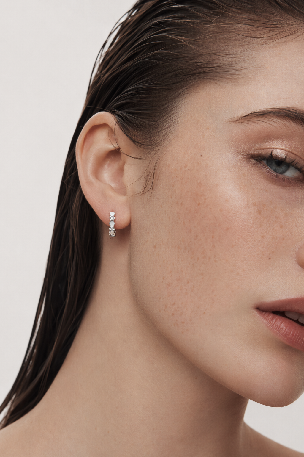 Hexra Hoops Silver