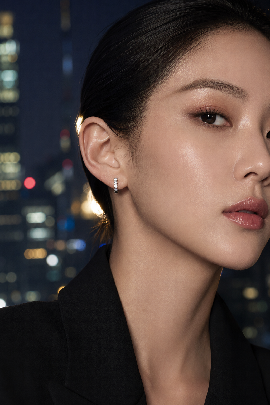 Hexra Hoops Silver