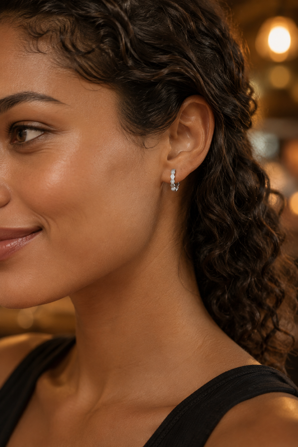 Hexra Hoops Silver