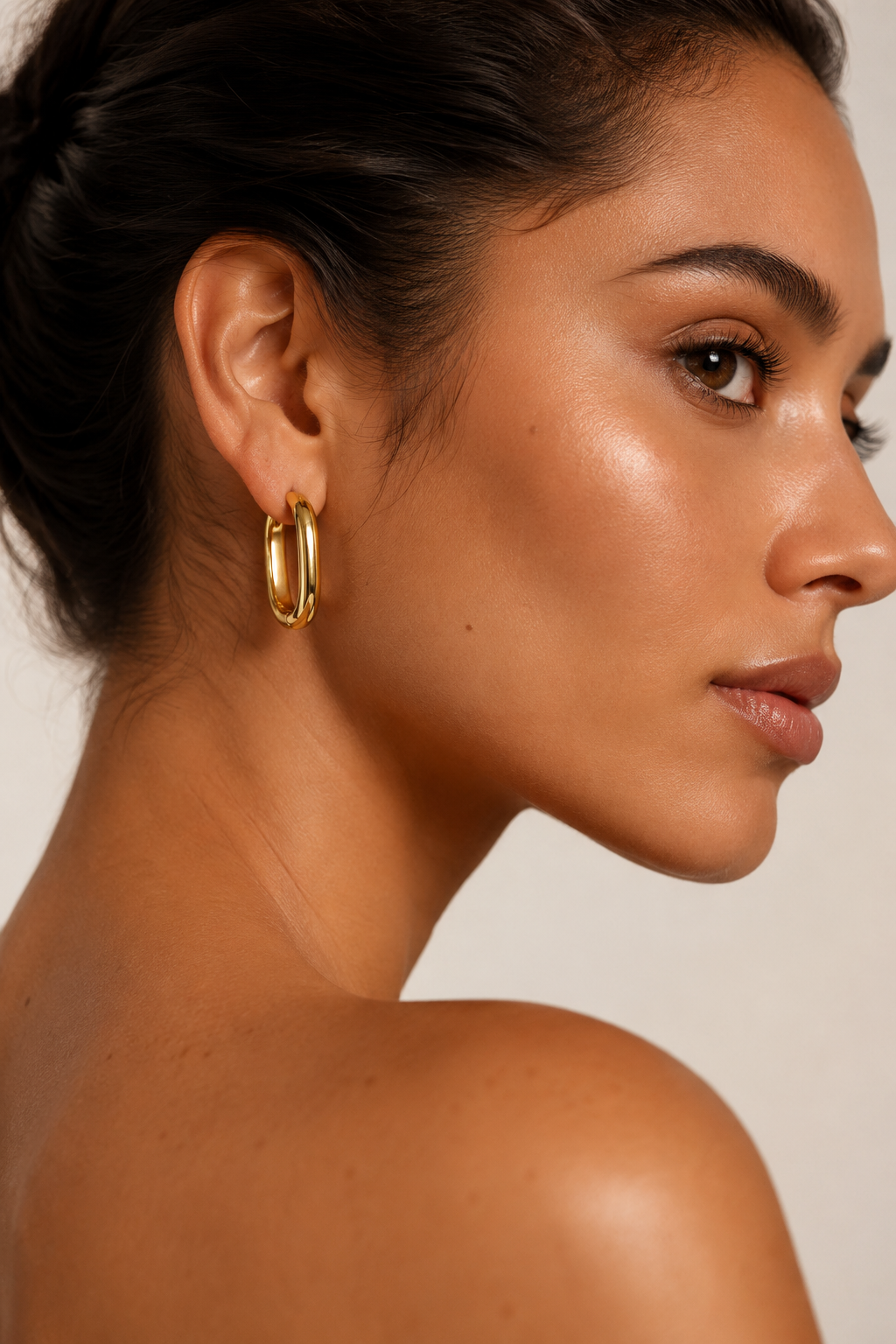 Linear Form Hoops Gold