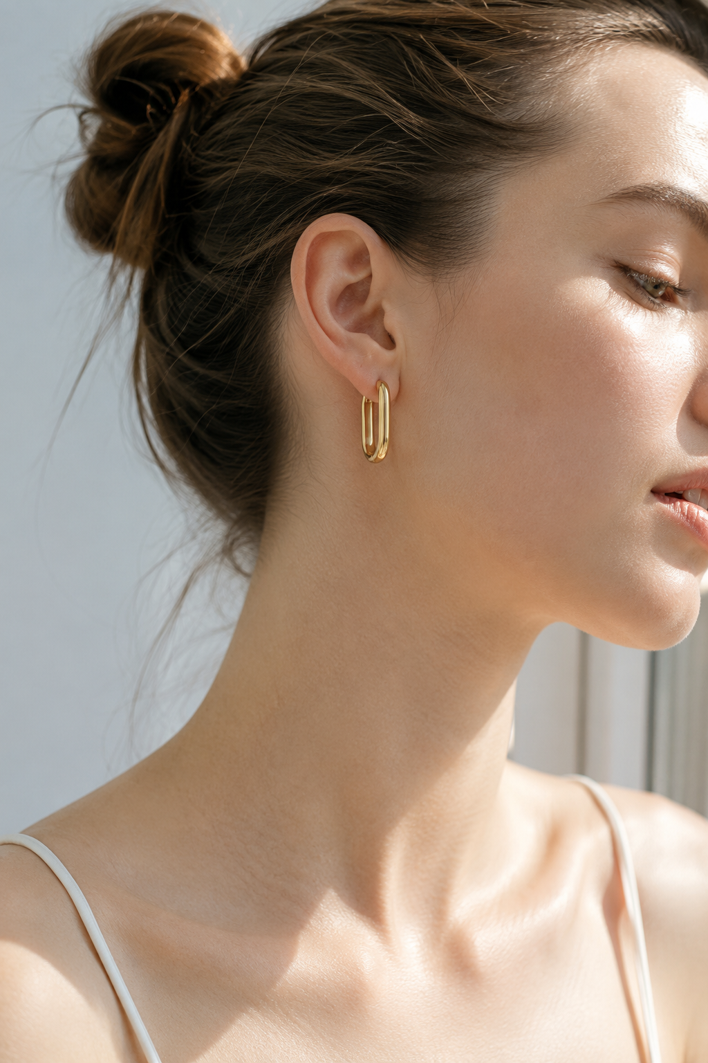 Linear Form Hoops Gold