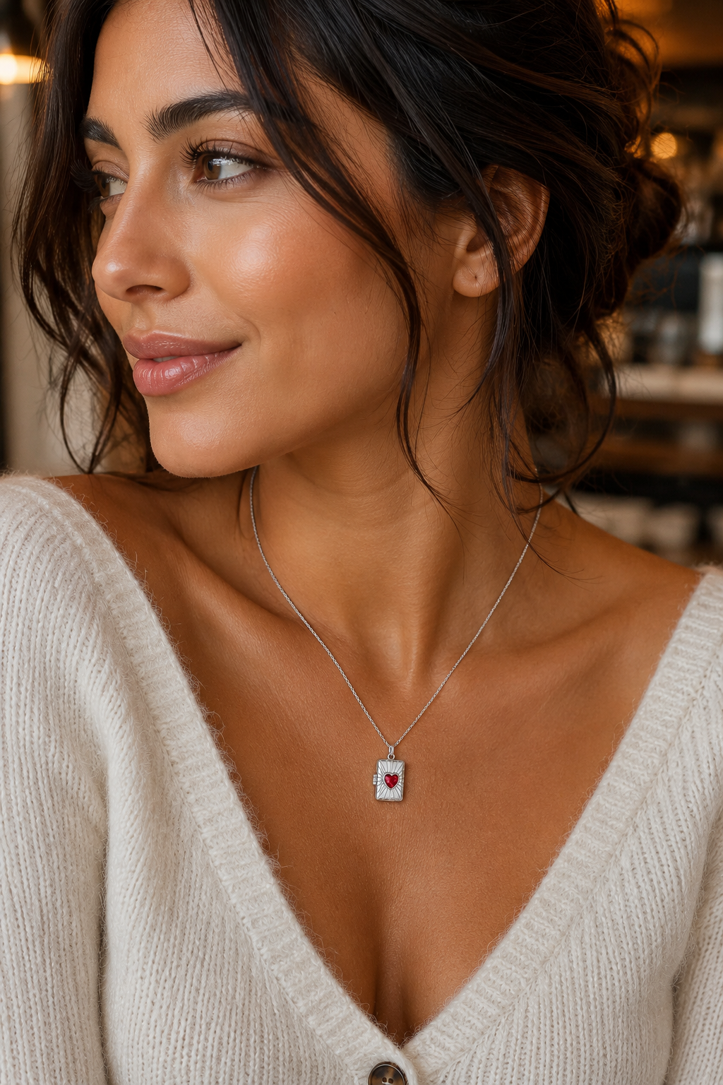Love Letter Locket Silver