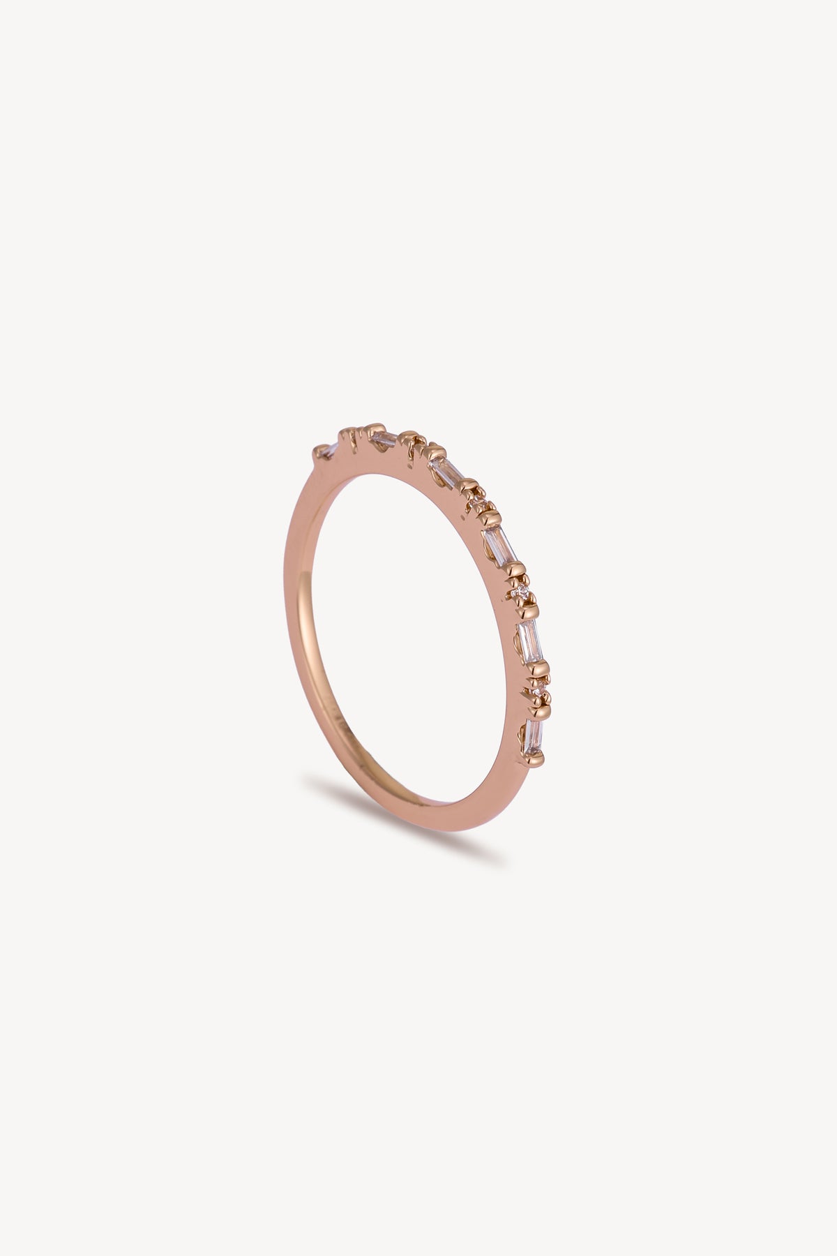 Baguette Stack Ring Rose Gold