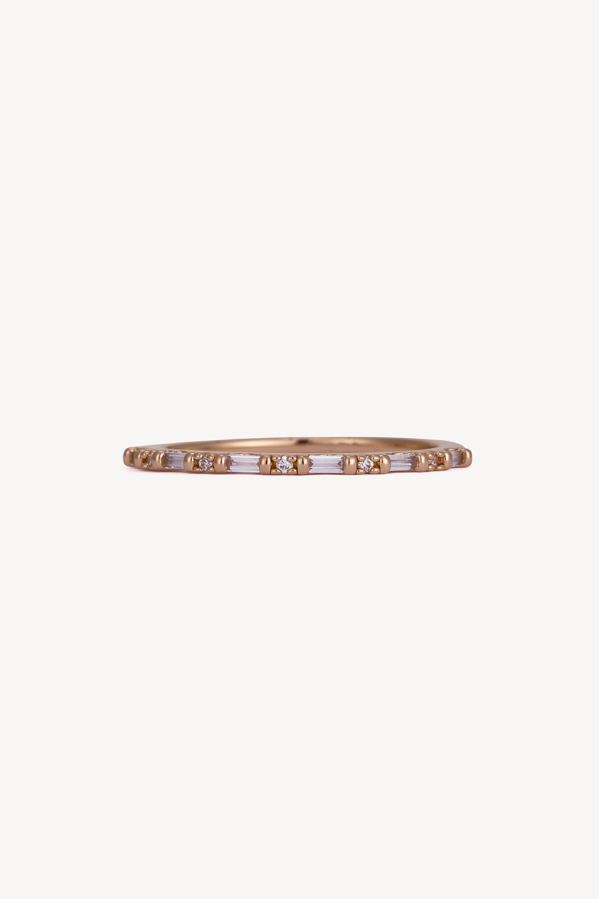 Baguette Stack Ring Rose Gold