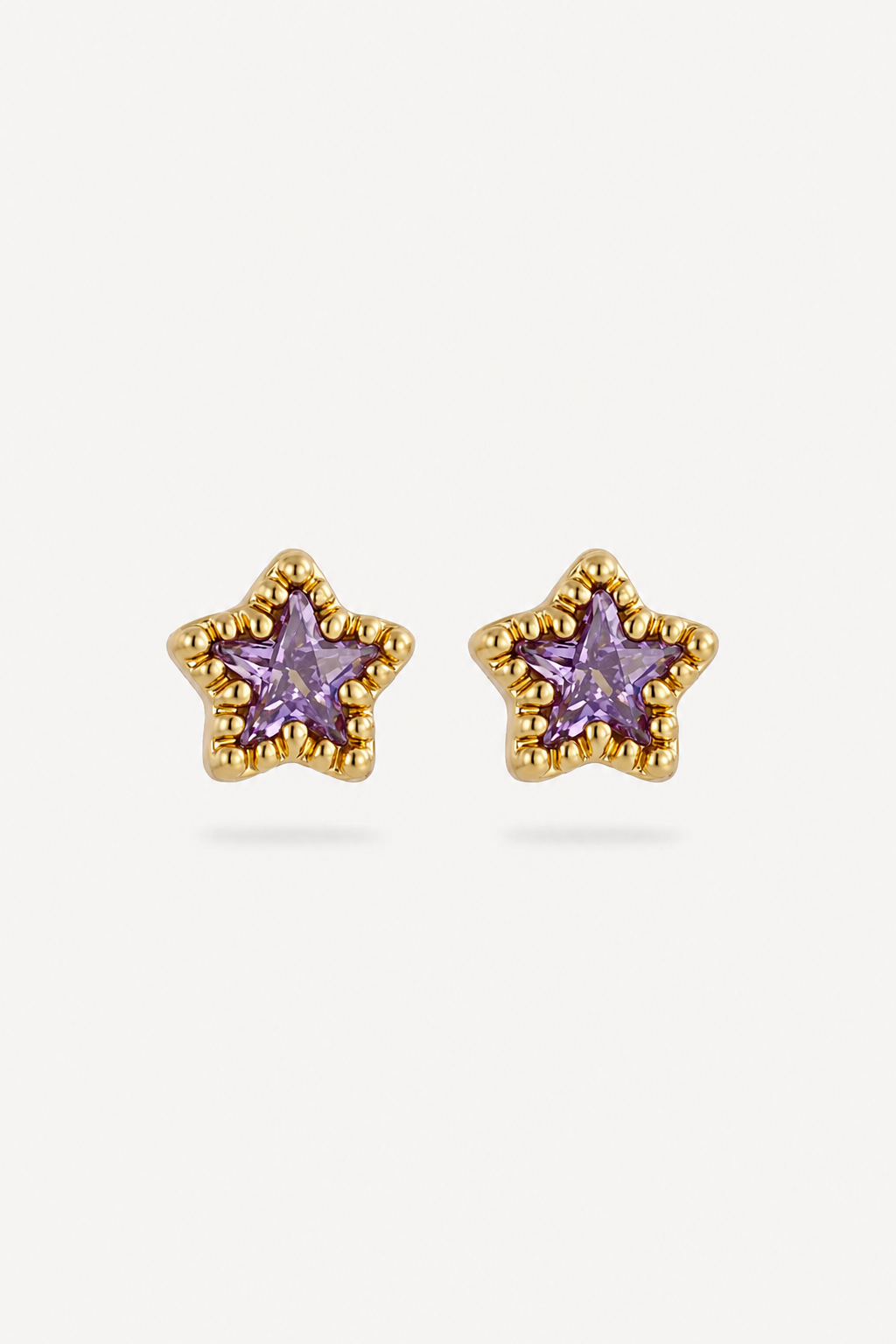 Star Purple Studs Gold