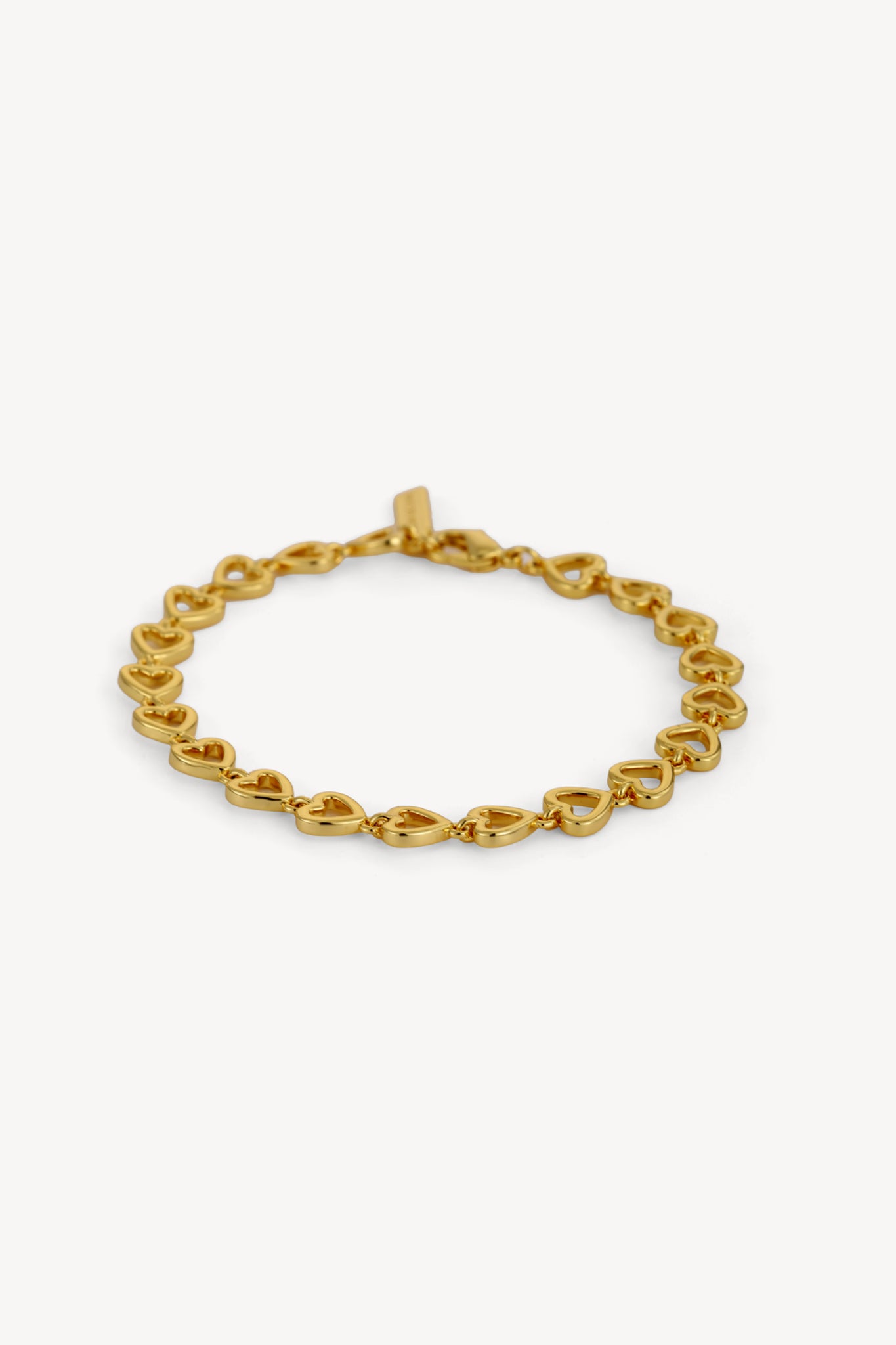 Hollow Heart Link Gold
