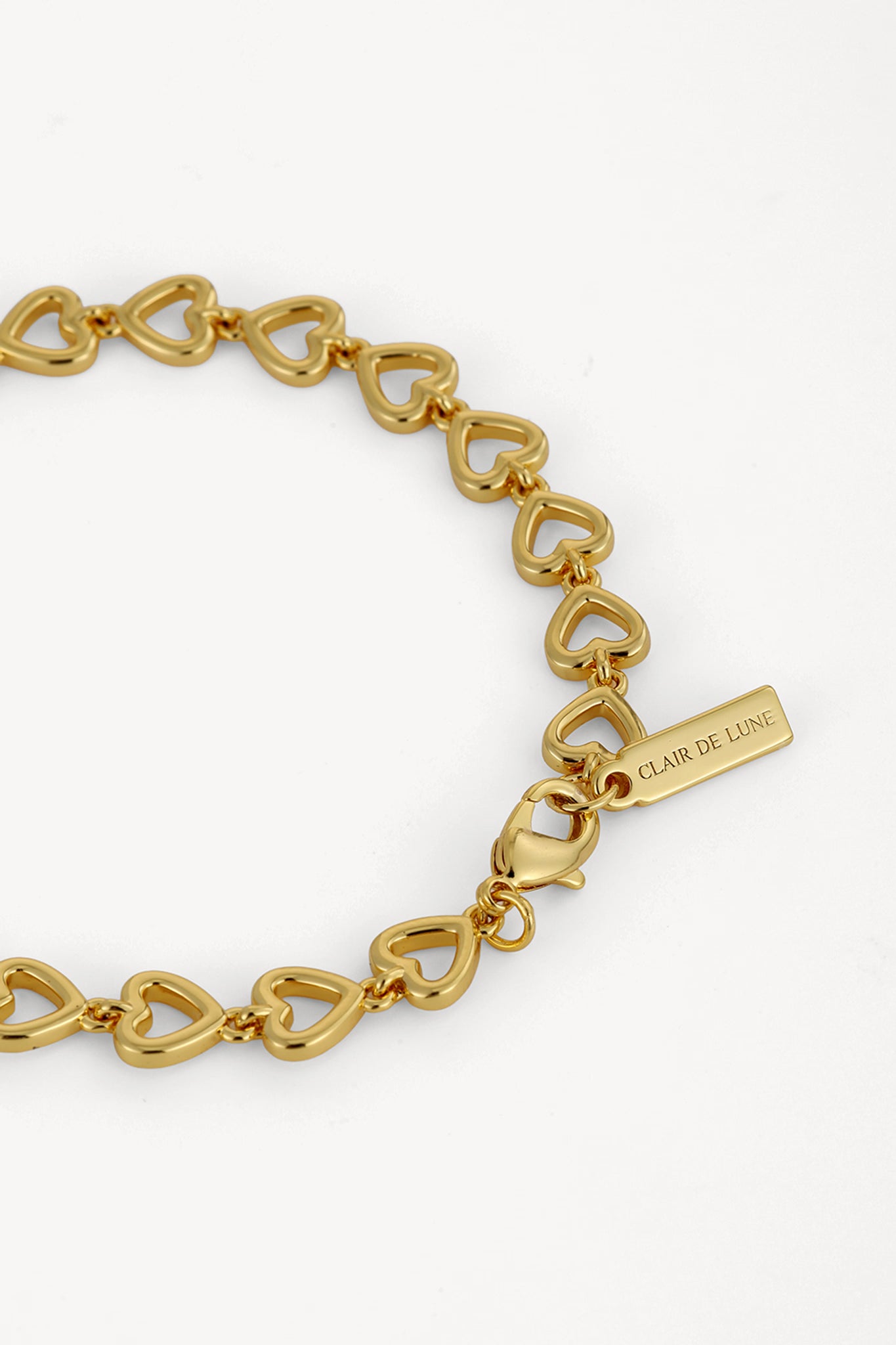 Hollow Heart Link Gold