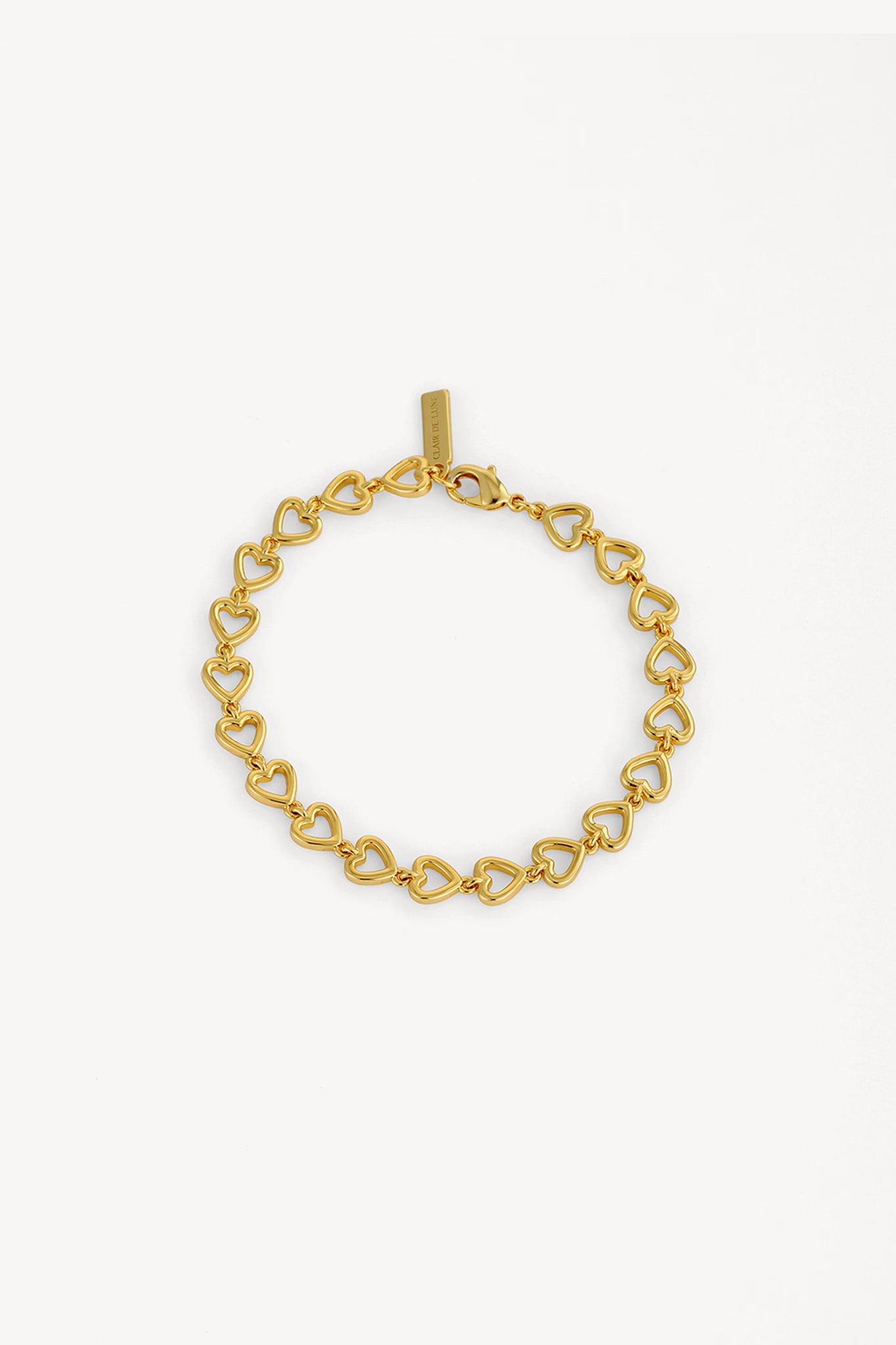 Hollow Heart Link Gold