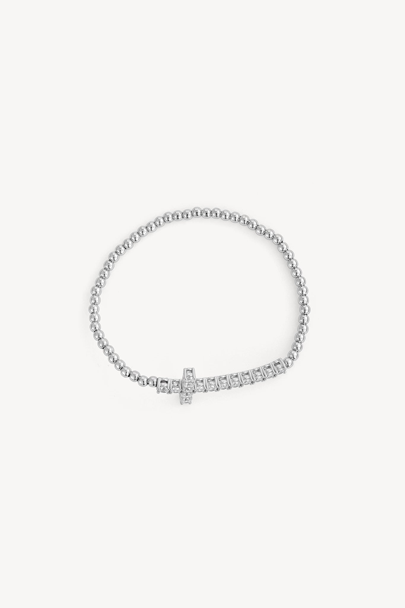 Crossbead Bracelet Silver
