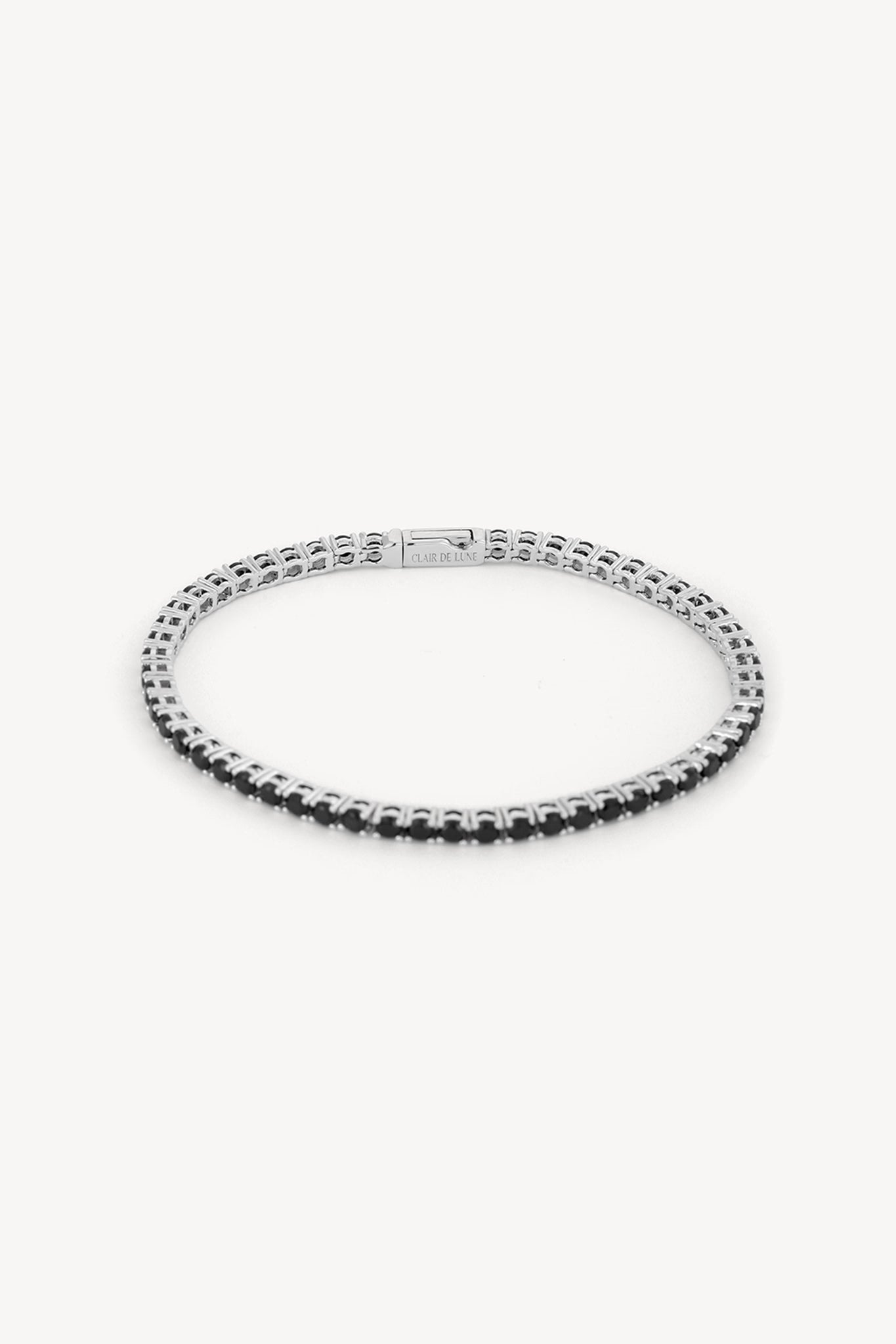 Noir Tennis Bracelet Silver