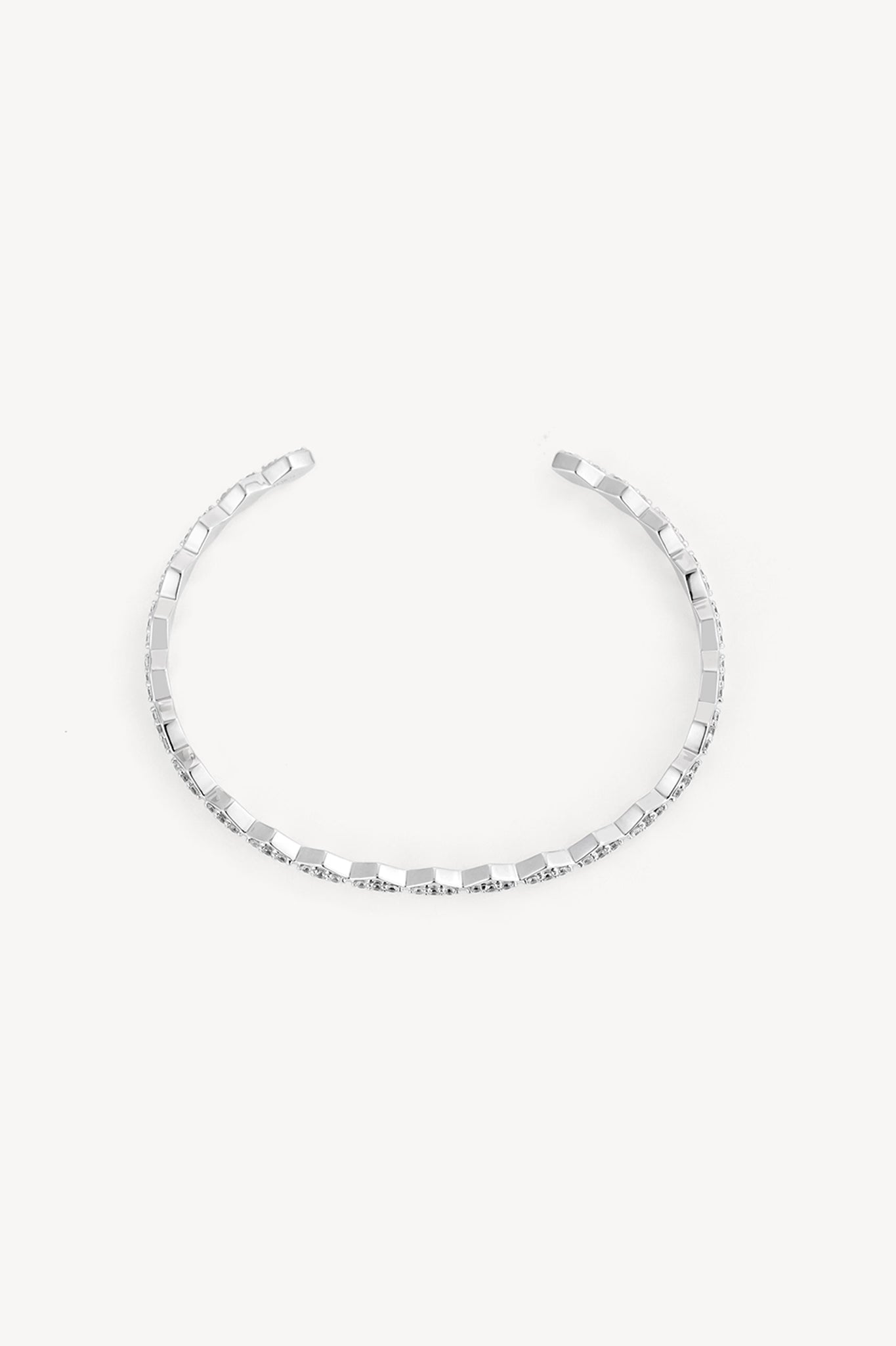 Wave Cuff Bracelet Silver