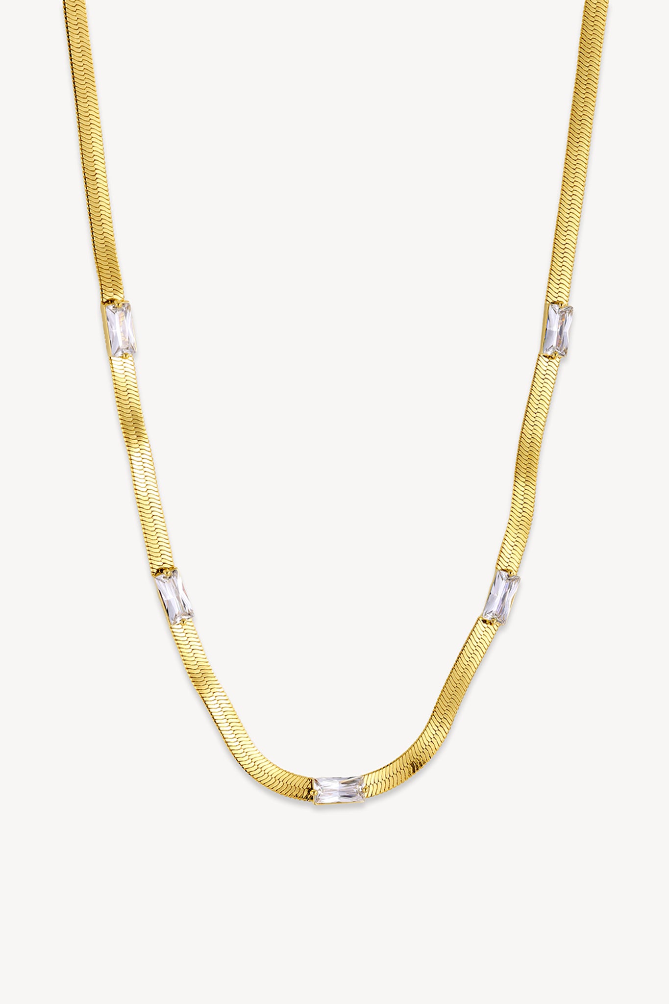 Baguette Snake Chain Gold
