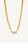 Solitaire Curb Necklace Gold