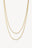 Layered Clip Necklace Gold