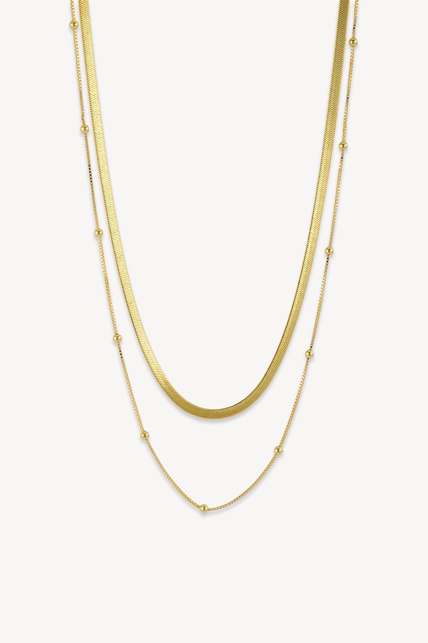 Snake & Bead Duo Gold