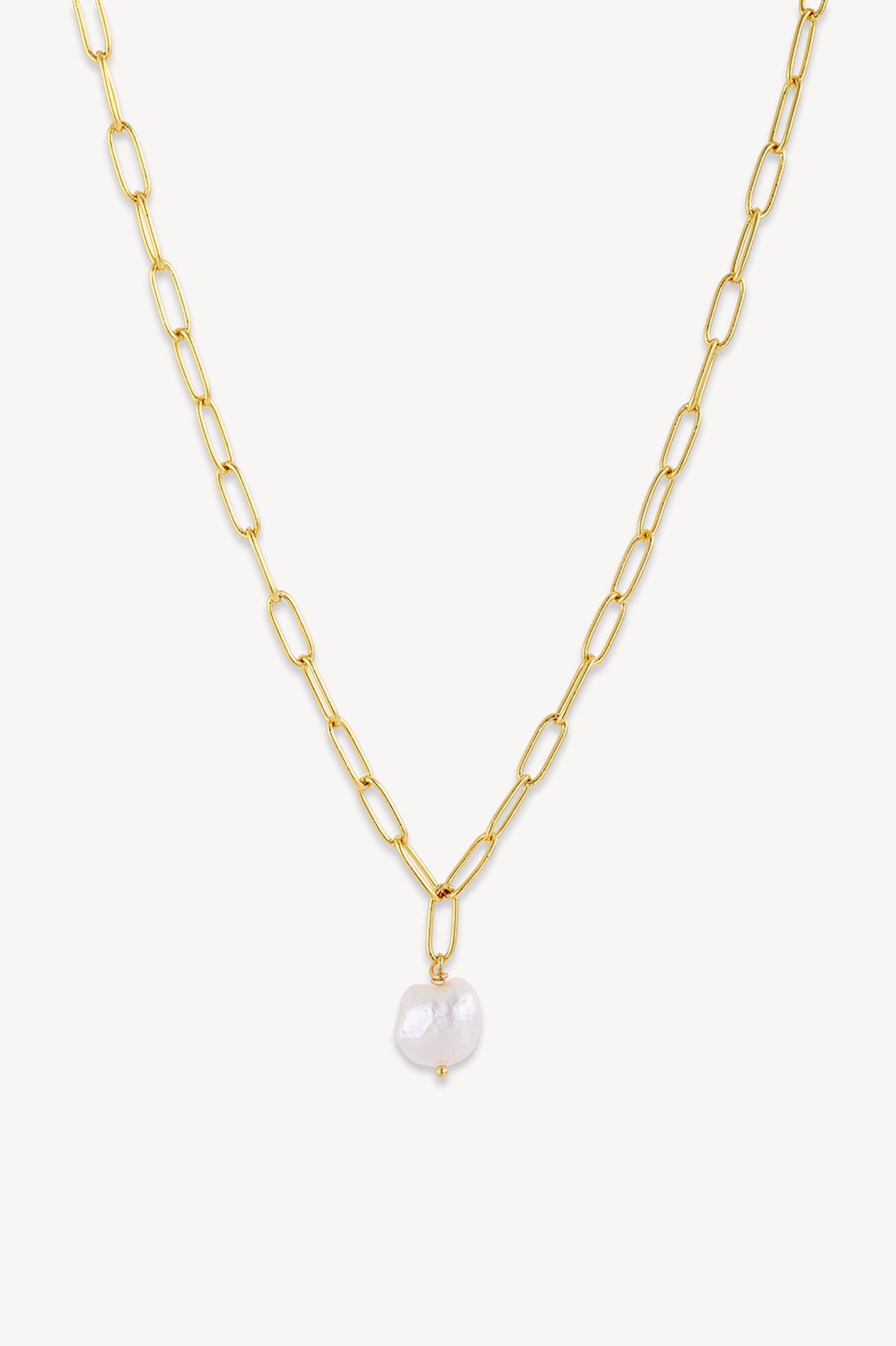 Tide & Pearl Necklace Gold