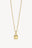 Initial Lock Necklace Gold