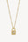 Heart Shell Lock Necklace Gold