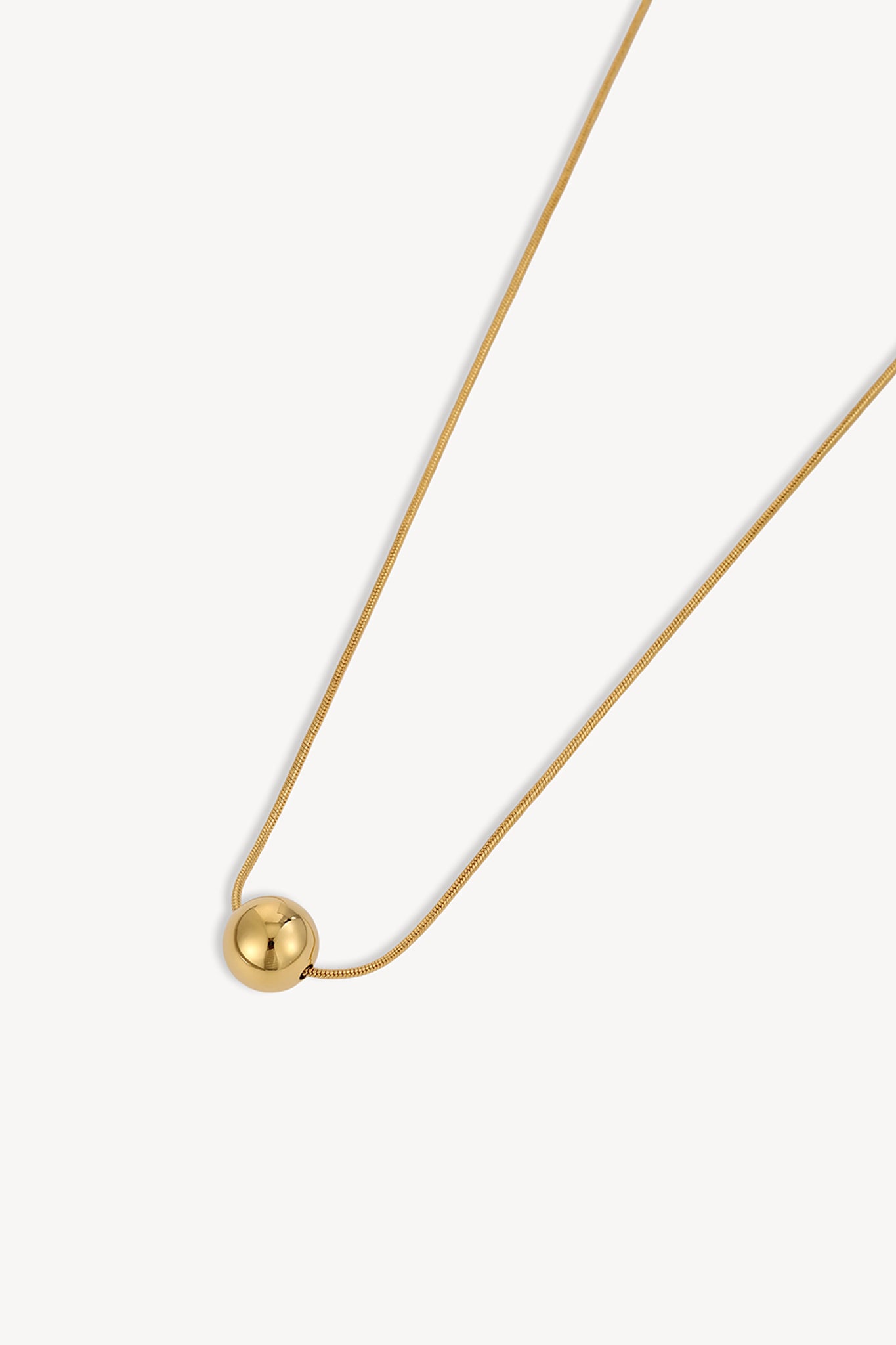 Sphere Bead Necklace Gold