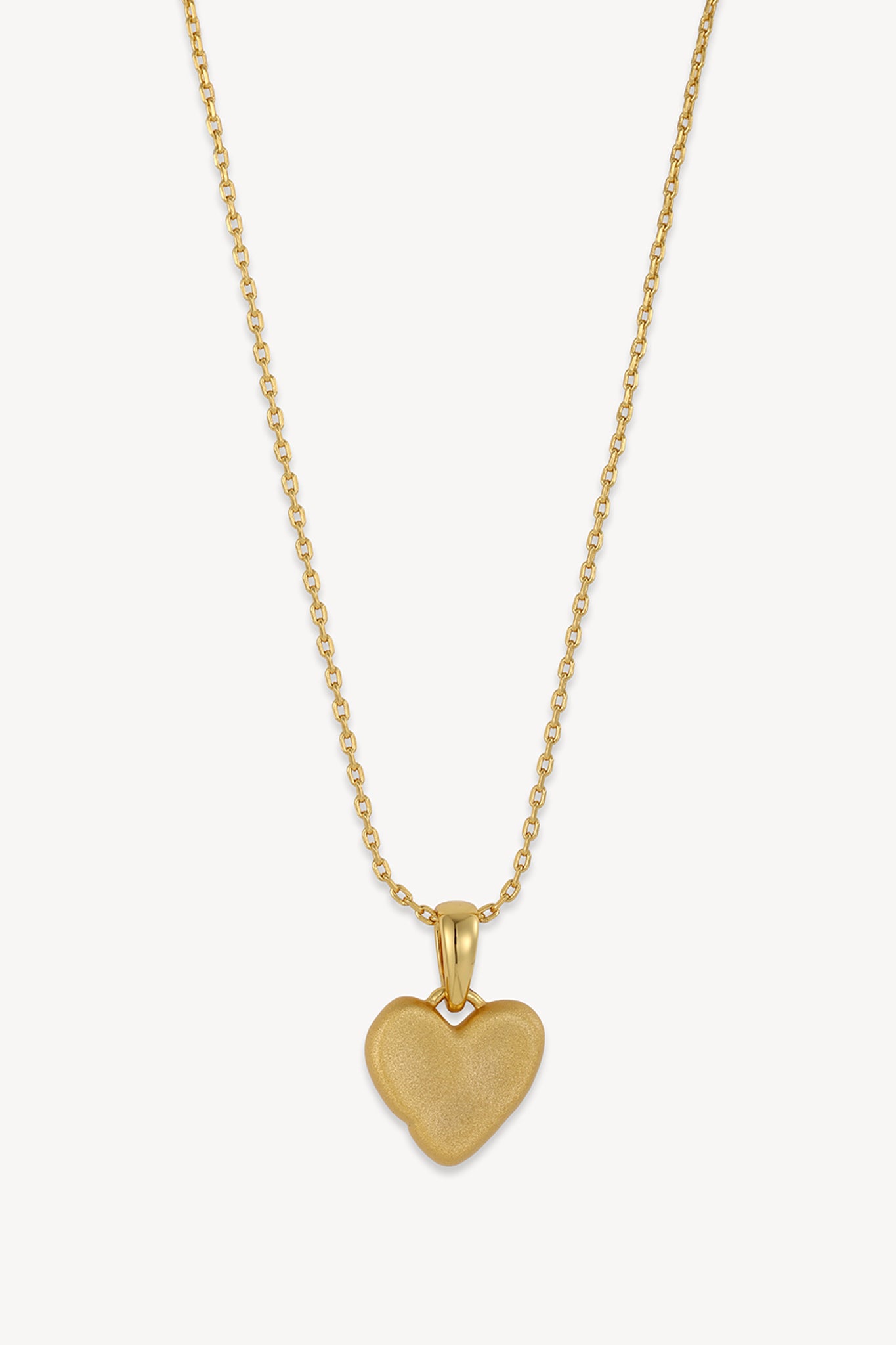 Heart Charm Necklace Gold
