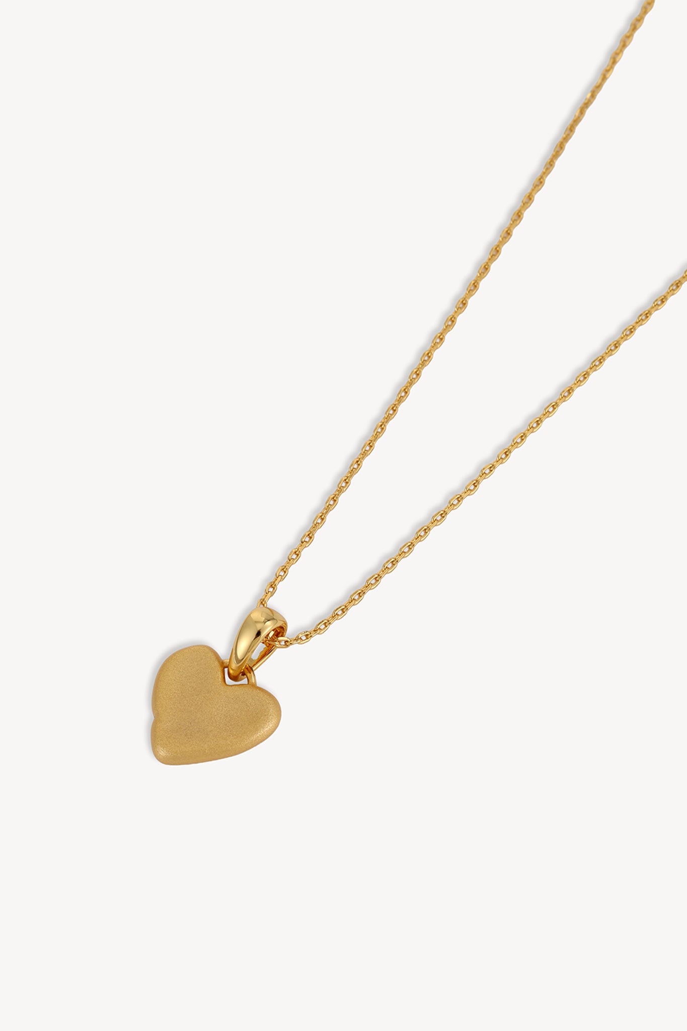 Heart Charm Necklace Gold