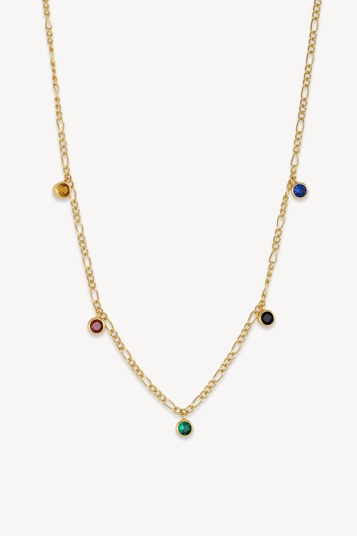 Gem Drop Necklace Gold