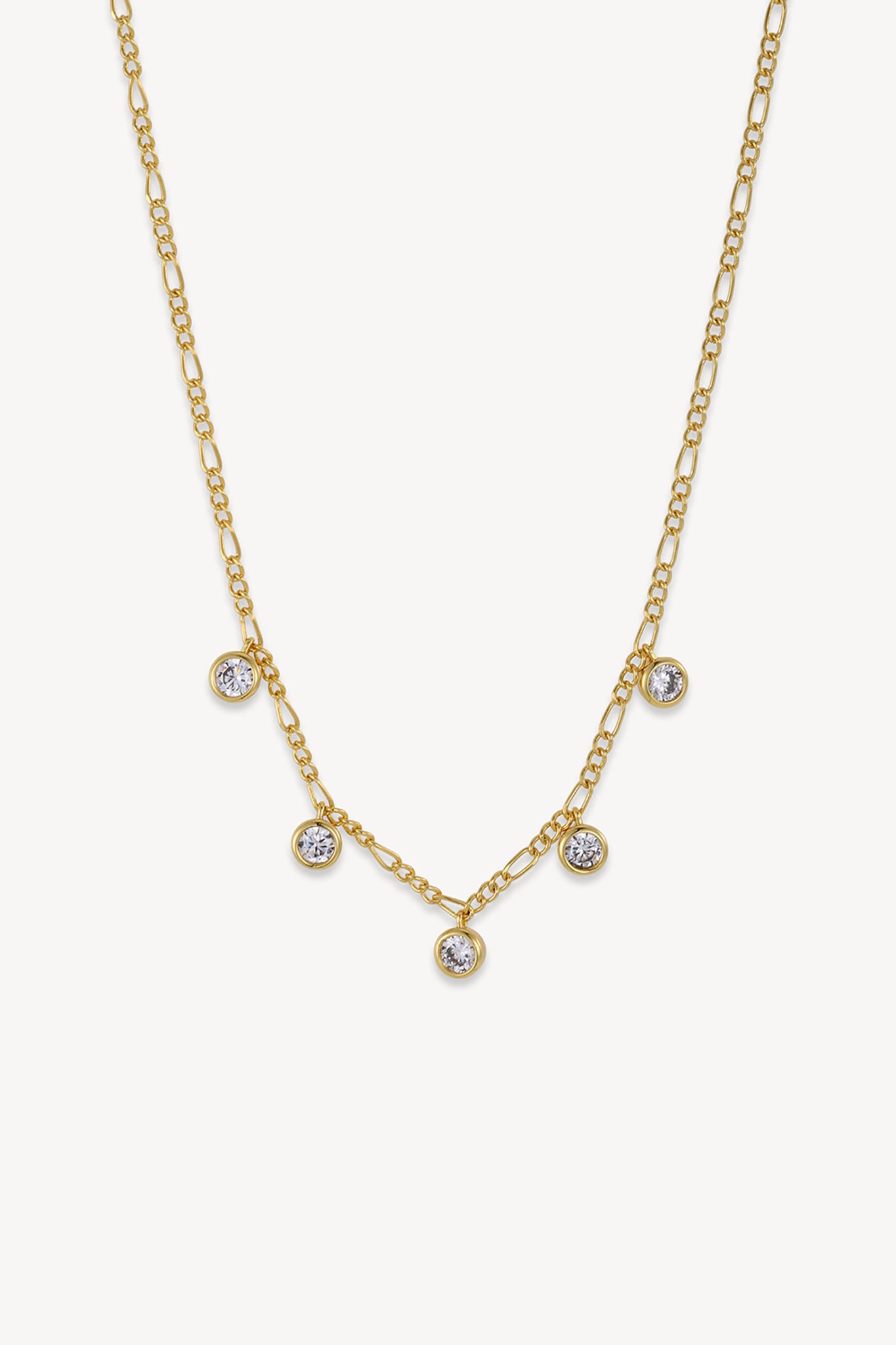 Aura CZ Necklace Gold