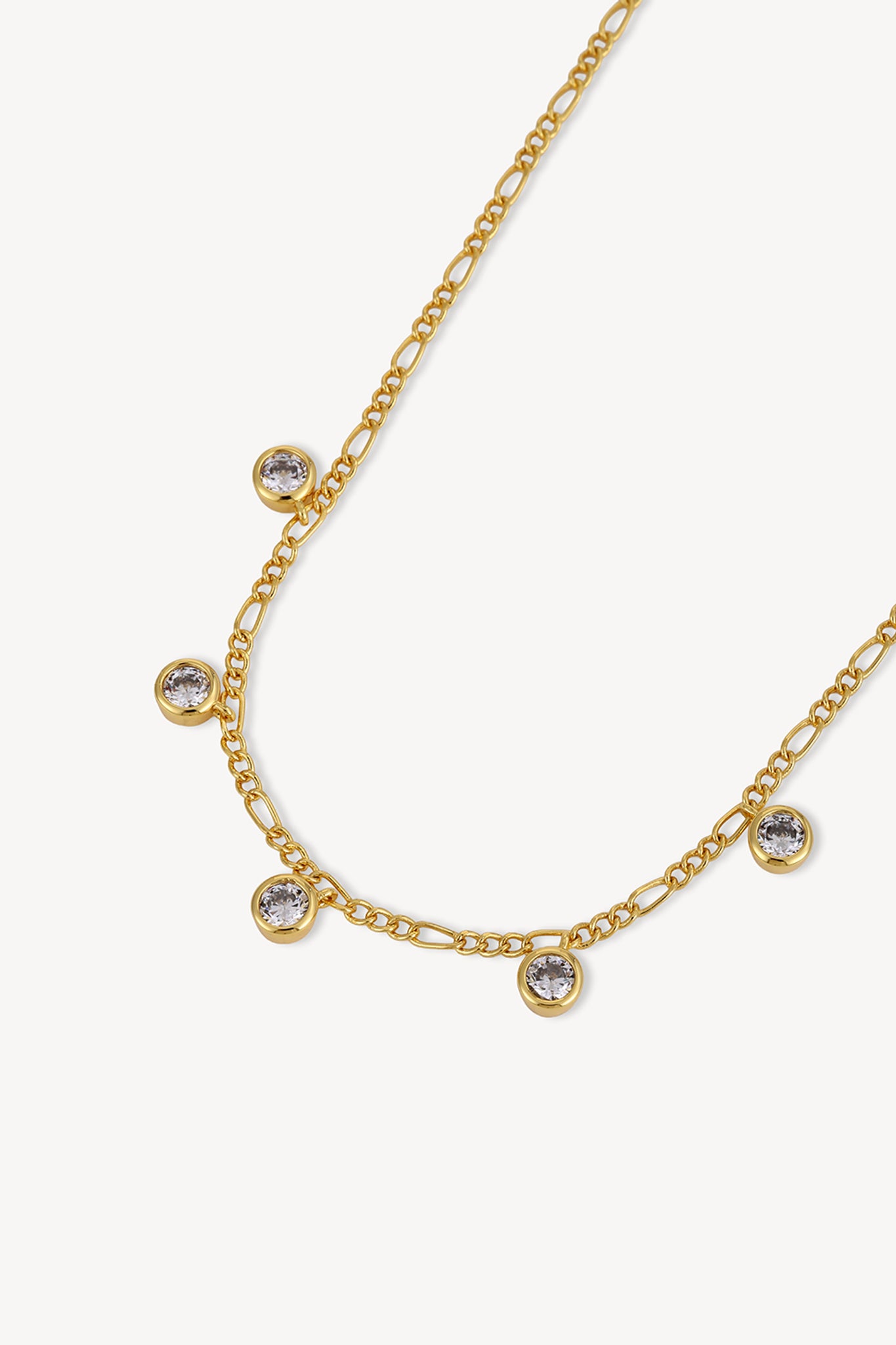 Aura CZ Necklace Gold