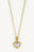 Shell Heart Pendant Gold