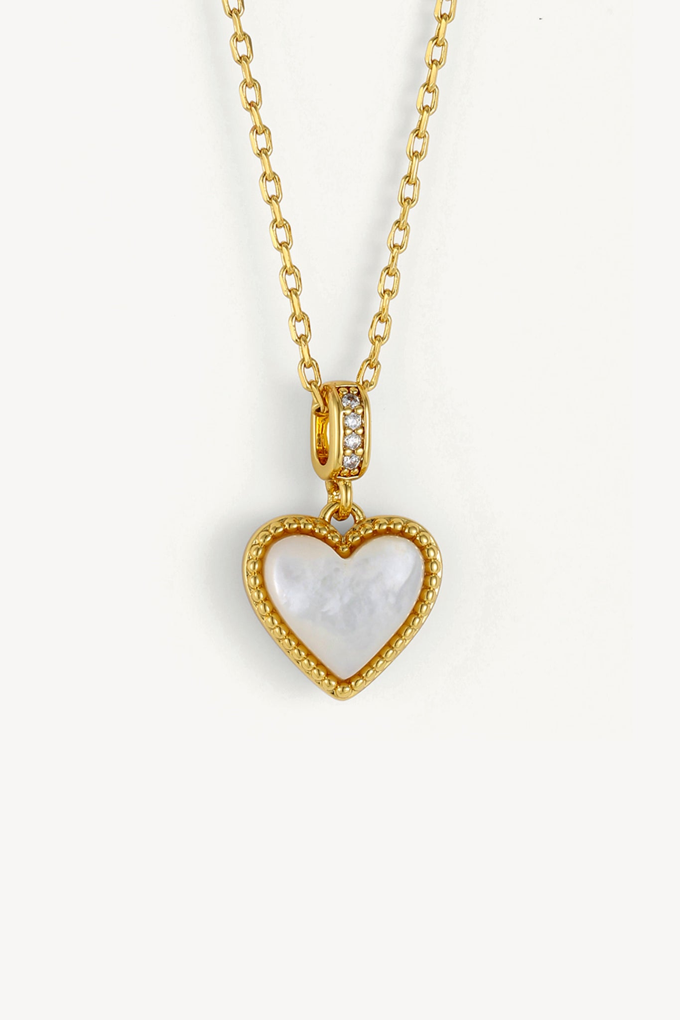 Shell Heart Pendant Gold