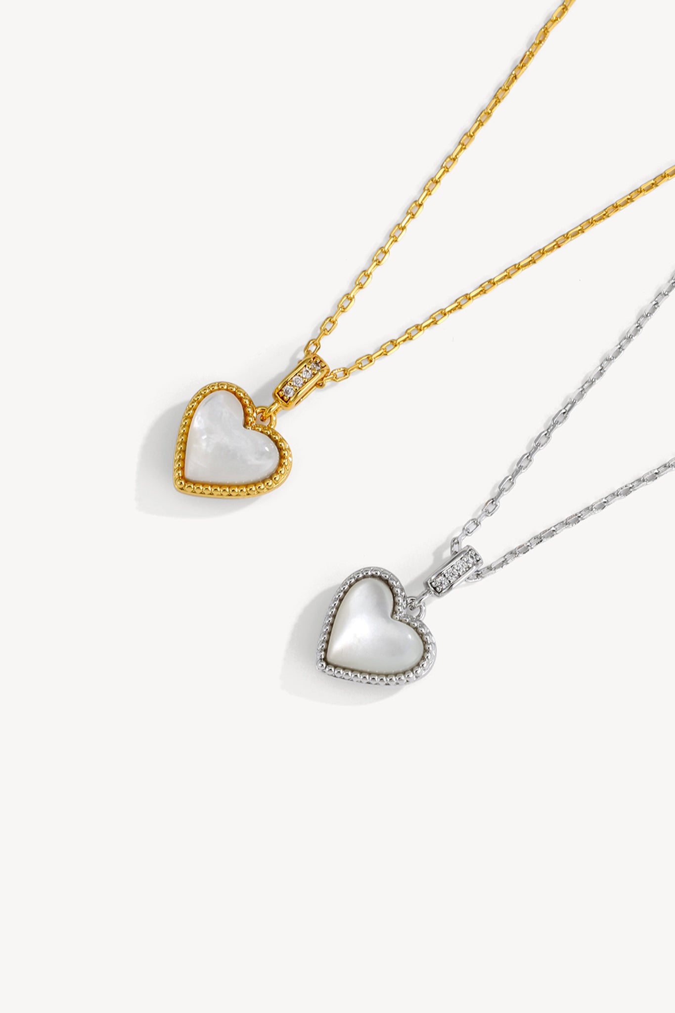 Shell Heart Pendant Gold