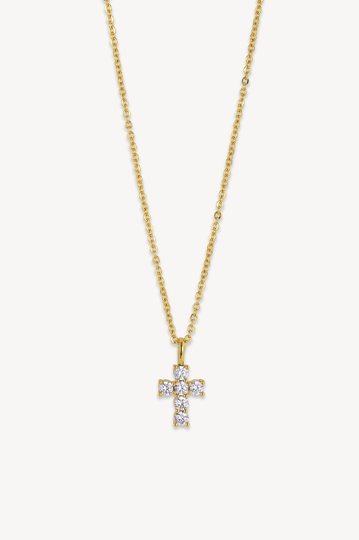 Lumen Cross Necklace Gold