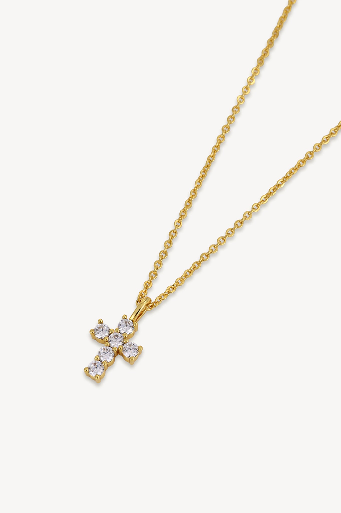 Lumen Cross Necklace Gold