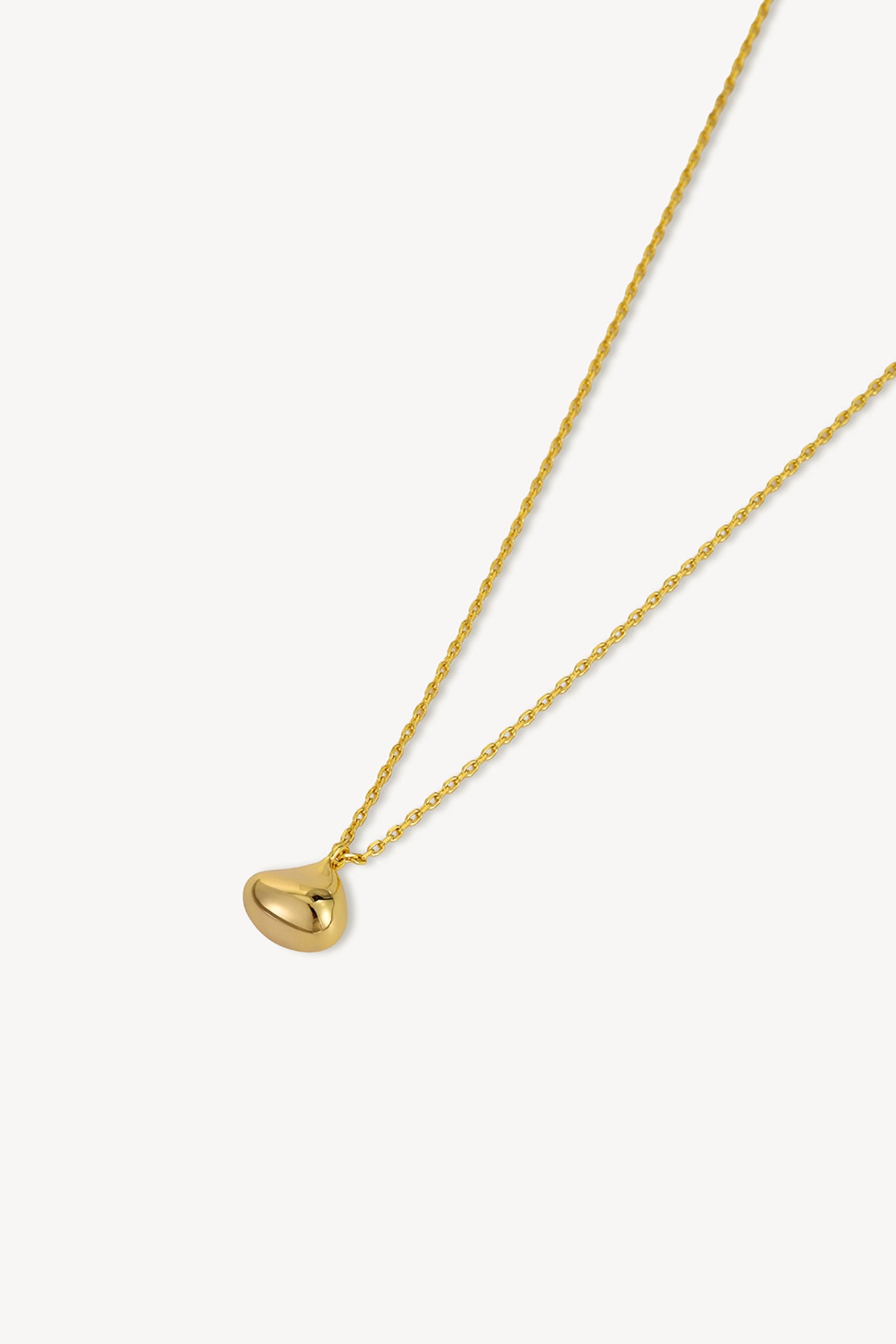 Teardrop Pendant Necklace Gold