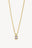 Square Solitaire Necklace Gold