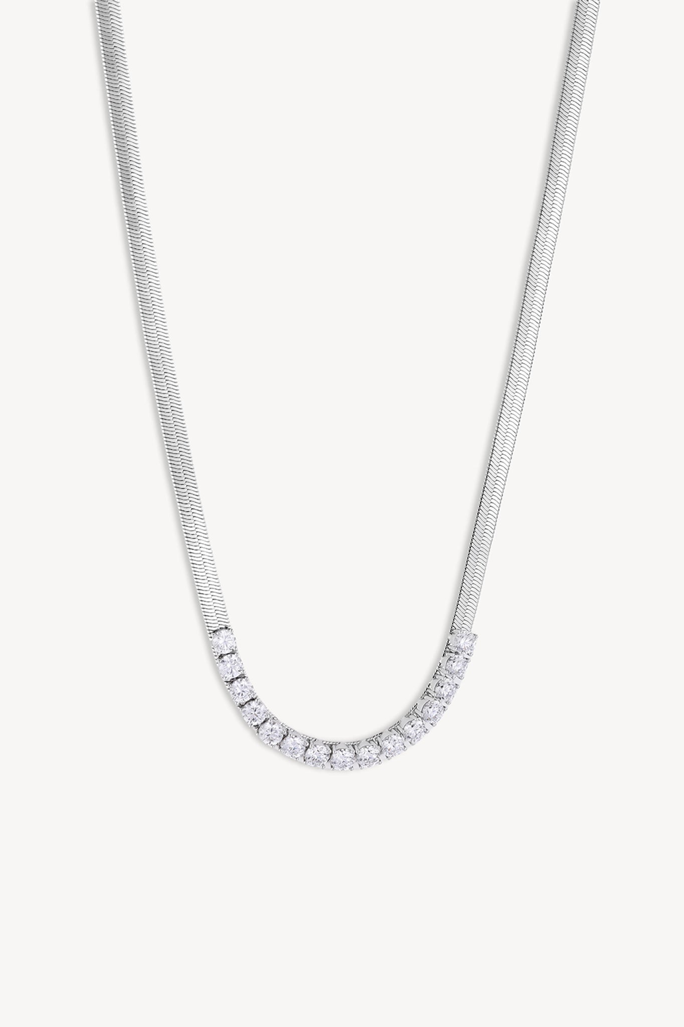 Diamond Snake Chain Silver
